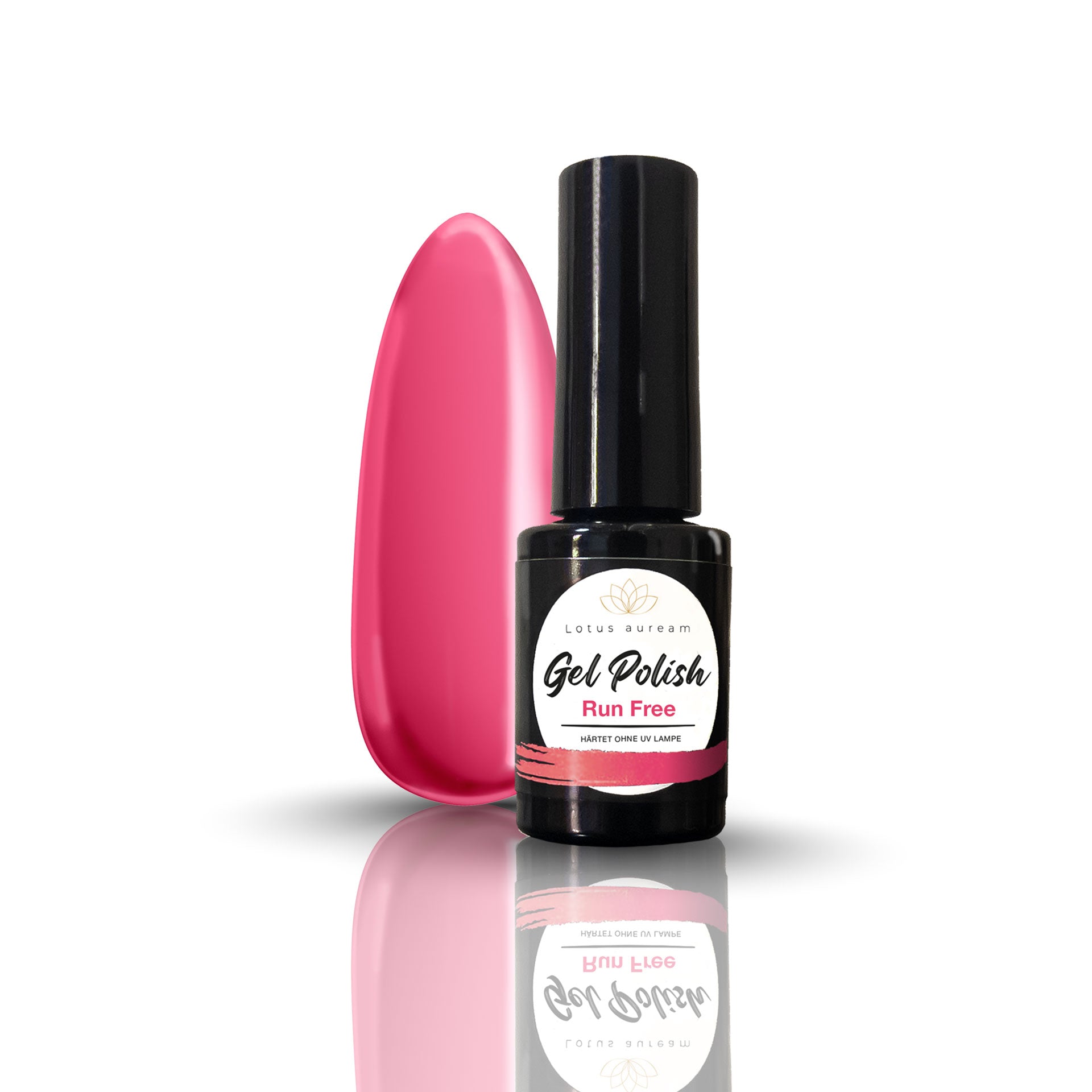 Gel Nagellack ohne UV Lampe Rosa Pink Lotus auream Gel Polish Run Free