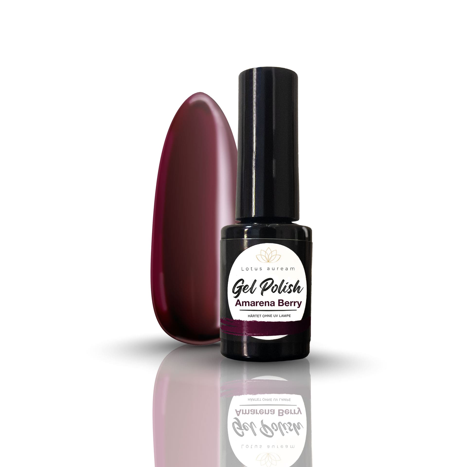 Gel Nagellack ohne UV Lampe Beere beerenfarbe Lotus auream Gel Polish Amarena Berry