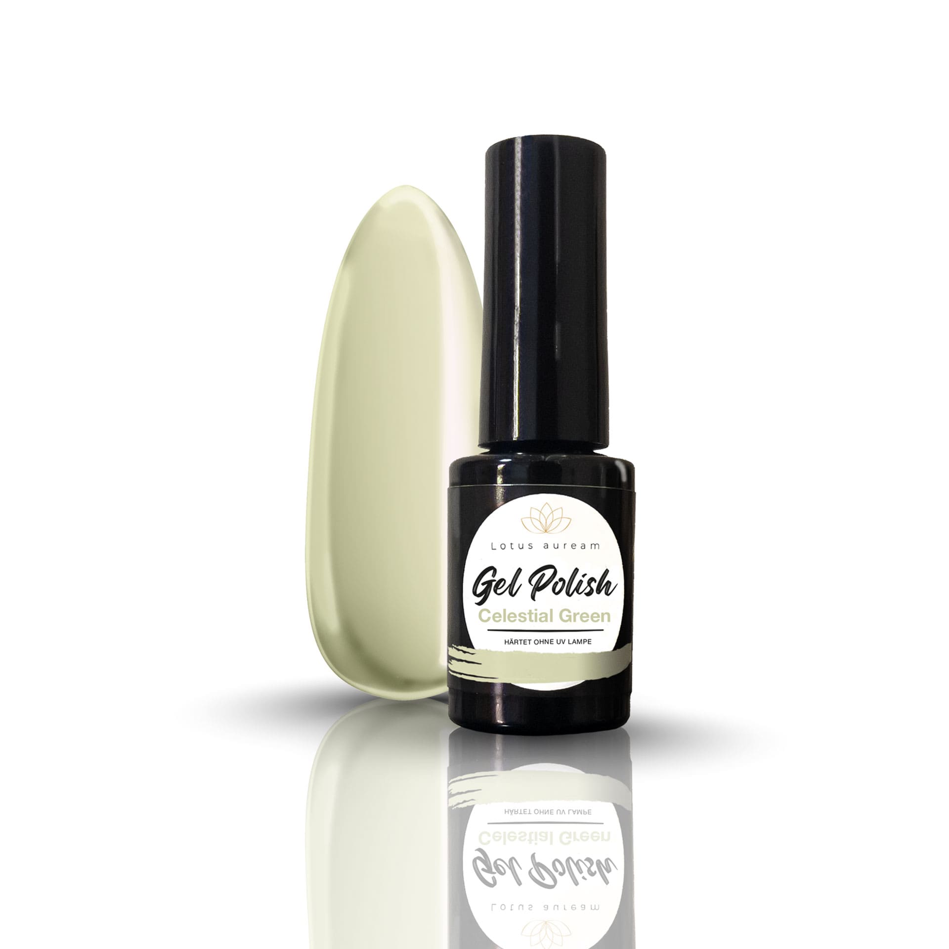 Gel Nagellack ohne UV Lampe grün Lack Frühjahr 2025 Lotus auream Gel Polish Celestial Green