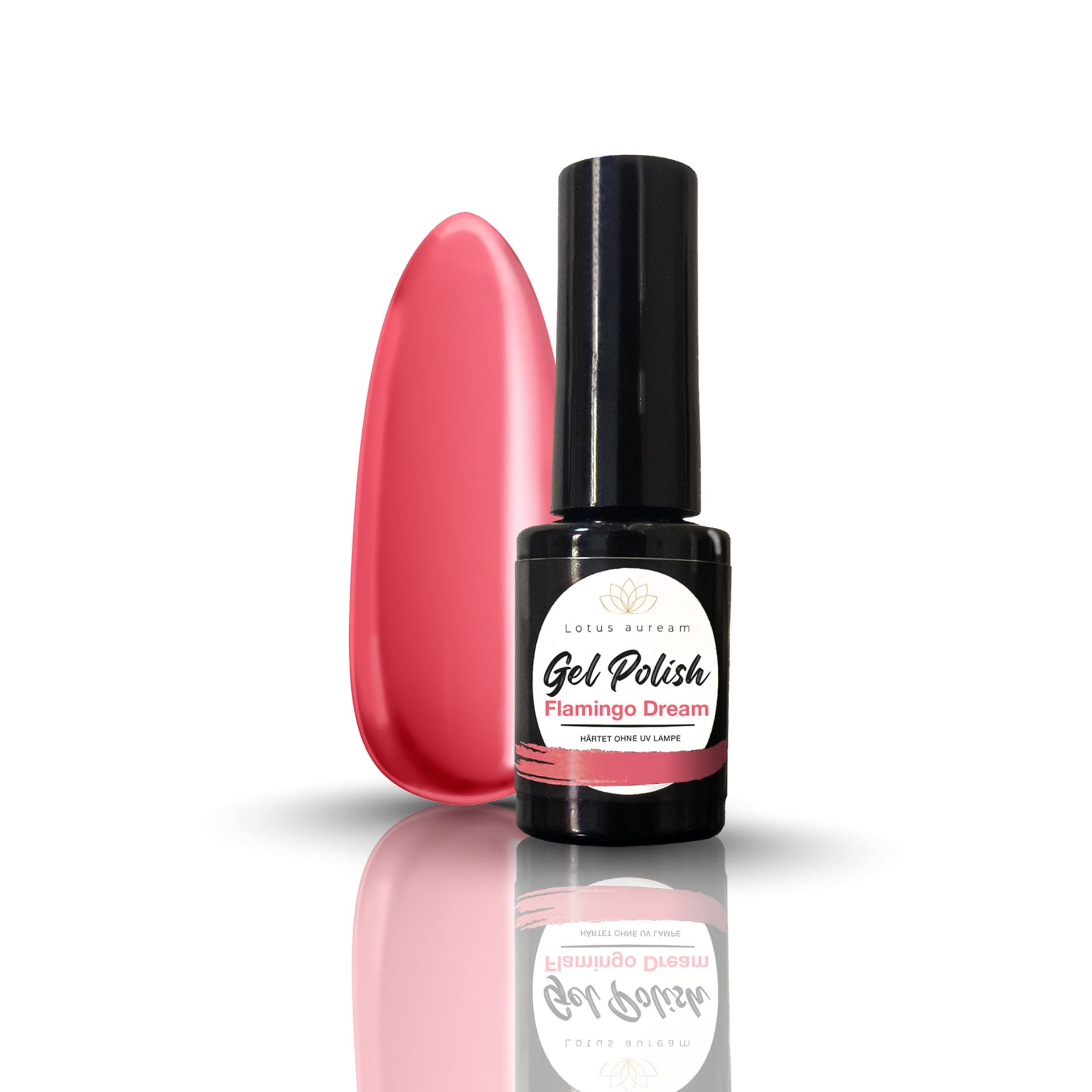 Gel Nagellack ohne UV Lampe Farbe Trend 2025 Lotus auream Gel Polish Flamingo Dream