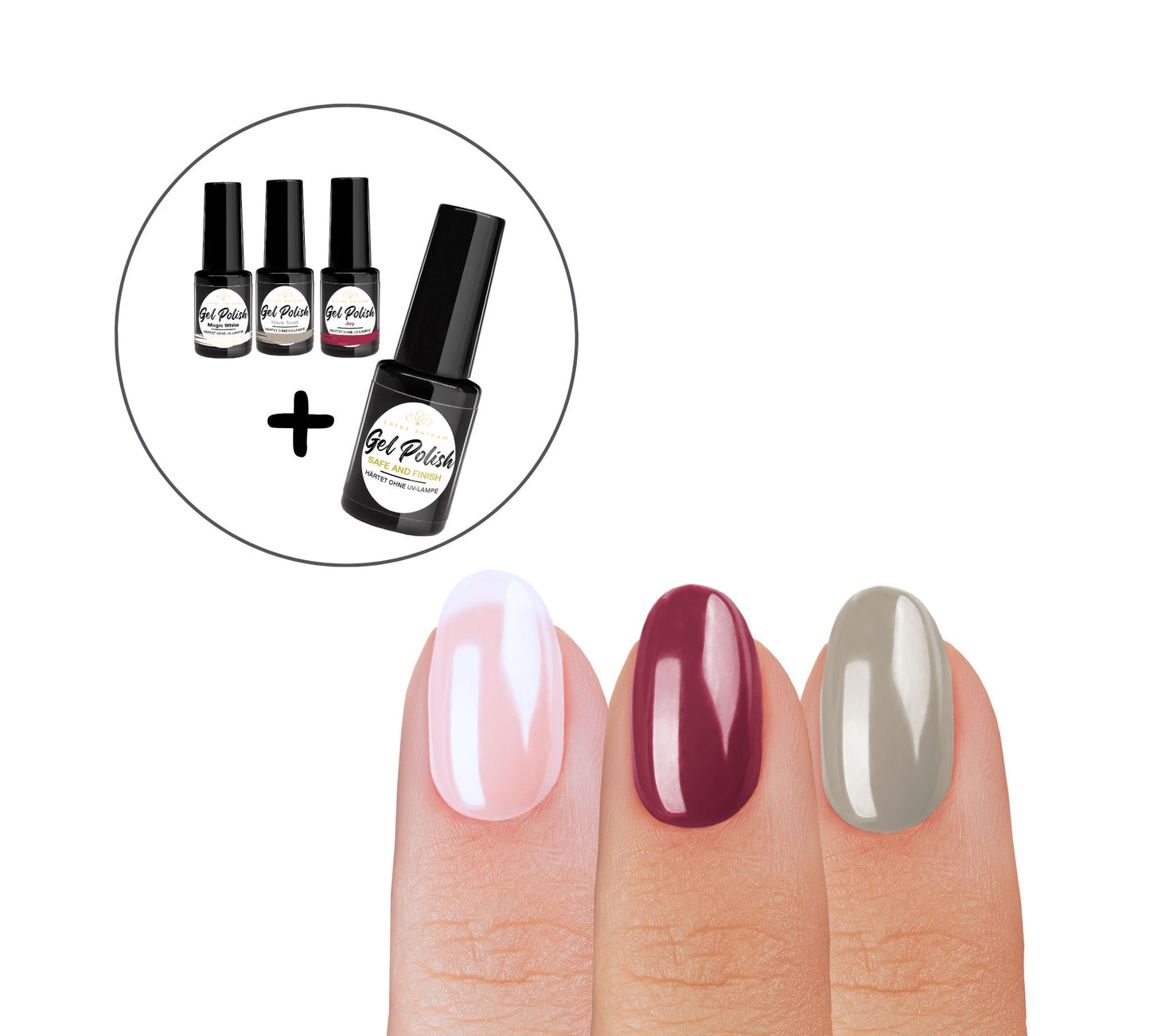 Schnäppchen-Glück DEZENT Lotus auream Gel Polish, Hält bis 10 Tage ohne UV, mit Nagellackentferner entfernen, WOW!