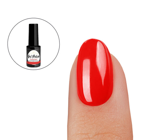 Gel Nagellack ohne UV Lampe Rot Orange-Rot Erdbeer Lotus auream Gel Polish Young Heart